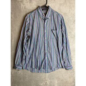 Colours By Alexander Julian Mens Large 16-16 1/2 Long Sleeve Button Front Shirt